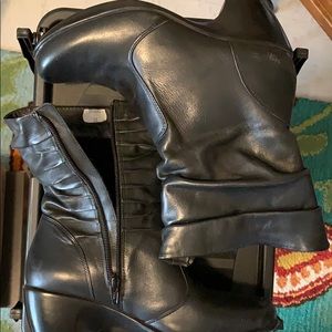 Naot black boots.  Pre owned, Leather size 8